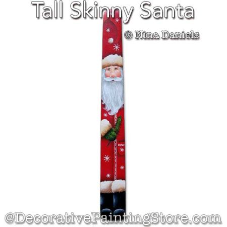 Tall Skinny Santa Painting Pattern PDF DOWNLOAD - Nina Daniels