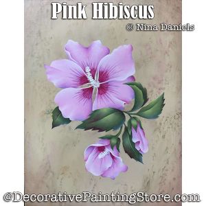 Pink Hibiscus Painting Pattern PDF DOWNLOAD - Nina Daniels