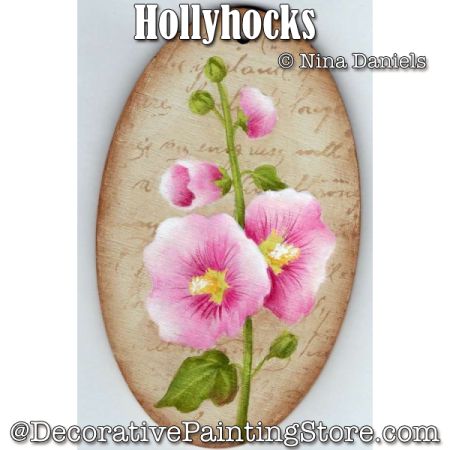 Hollyhocks Painting Pattern PDF DOWNLOAD - Nina Daniels