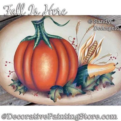 Fall Is Here Painting Pattern PDF DOWNLOAD - Sandy DeAngelo