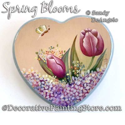 Spring Blooms Painting Pattern PDF DOWNLOAD - Sandy DeAngelo