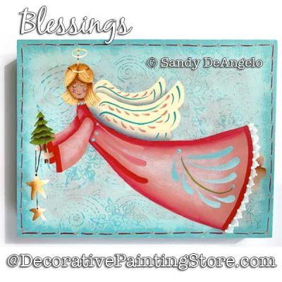 Blessings (Angel) Painting Pattern PDF DOWNLOAD - Sandy DeAngelo