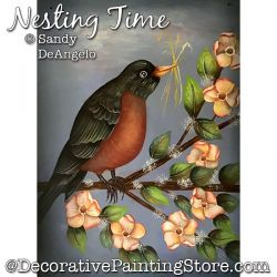 Nesting Time (Robin) Painting Pattern PDF DOWNLOAD - Sandy DeAngelo