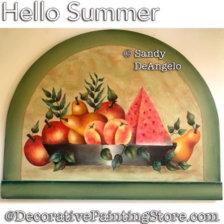 Hello Summer (Fruit) Painting Pattern PDF DOWNLOAD - Sandy DeAngelo