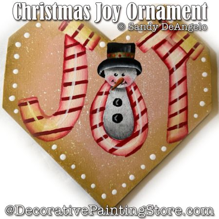 Christmas Joy Ornament Painting Pattern - Sandy DeAngelo