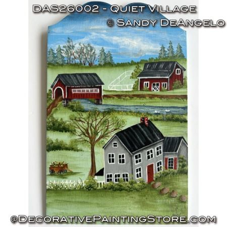 Quiet Village Painting Pattern - Sandy DeAngelo