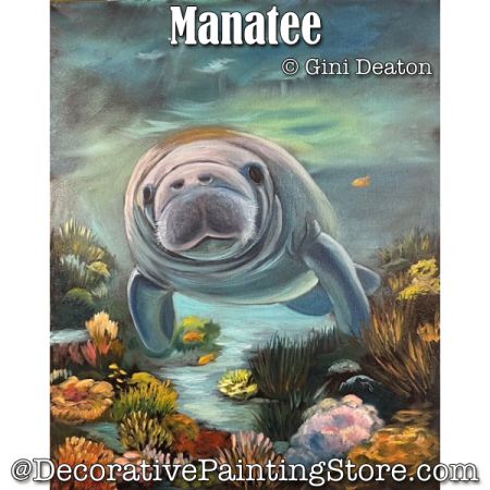 Manatee (Oil) Painting Pattern - Gini Deaton