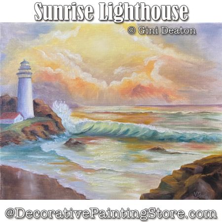 Sunrise Lighthouse (Oil) Painting Pattern - Gini Deaton