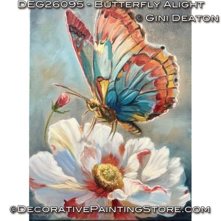 Butterfly Alight (Oil) Painting Pattern - Gini Deaton
