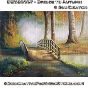 Bridge to Autumn (Oil) Painting Pattern - Gini Deaton