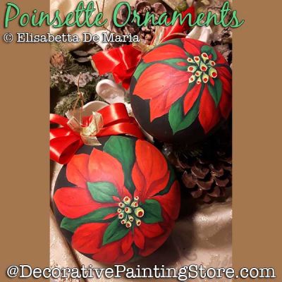 Poinsette (Poinsettia) Ornament PDF DOWNLOAD - Elisabetta DeMaria