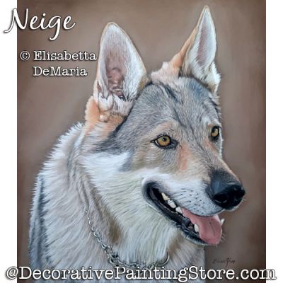 Neige (Dog) Pastel Painting Pattern PDF DOWNLOAD - Elisabetta DeMaria