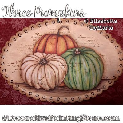 Three Pumpkins Painting Pattern PDF DOWNLOAD - Elisabetta DeMaria