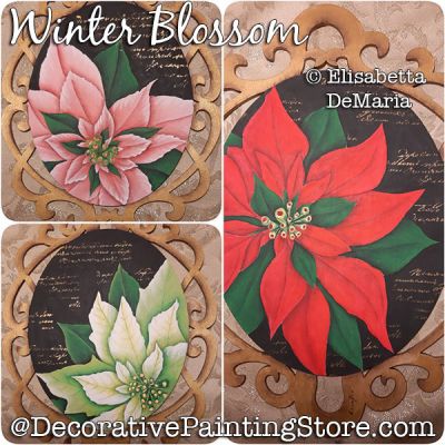 Winter Blossom Painting Pattern PDF DOWNLOAD - Elisabetta DeMaria