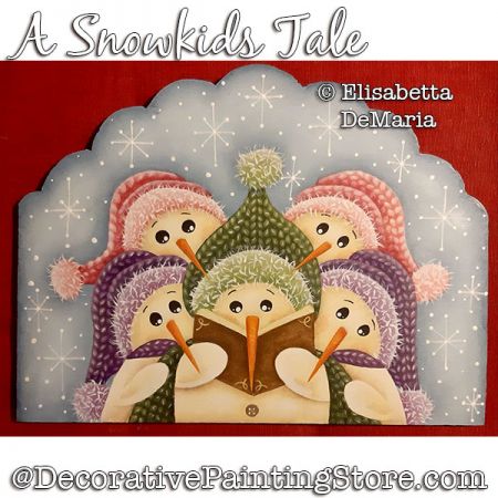 A Snowkids Tale Painting Pattern PDF DOWNLOAD - Elisabetta DeMaria