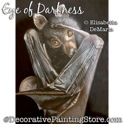 Eye of Darkness (Fruit Bat) Pastel Painting Pattern PDF DOWNLOAD - Elisabetta DeMaria