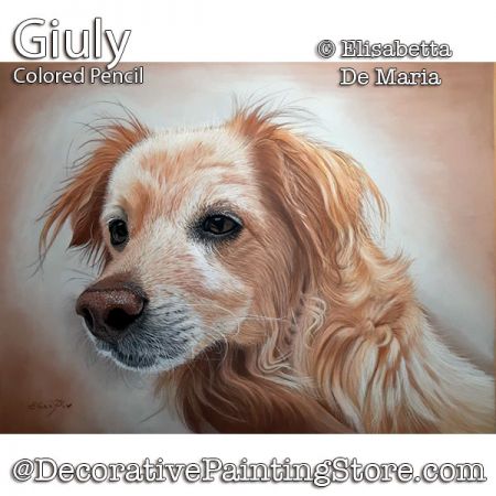 Giuly (Spaniel Dog) Pastel Painting Pattern PDF DOWNLOAD - Elisabetta DeMaria