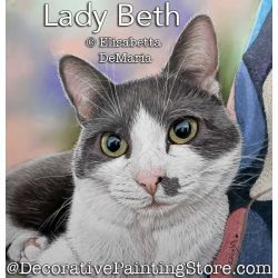 Lady Beth (Cat) Pastel Painting Pattern PDF DOWNLOAD - Elisabetta DeMaria