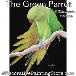The Green Parrot Pastel Painting Pattern PDF DOWNLOAD - Elisabetta DeMaria