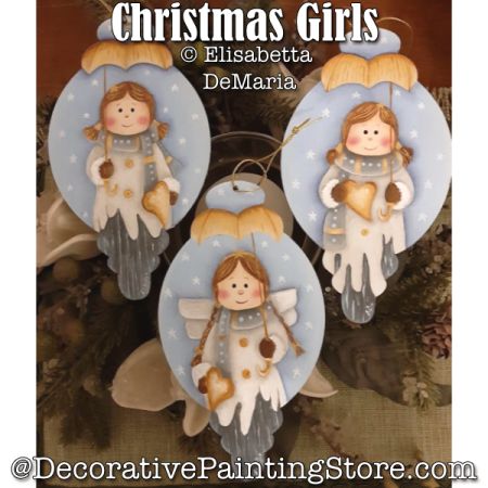 Christmas Girls Painting Pattern PDF DOWNLOAD - Elisabetta DeMaria