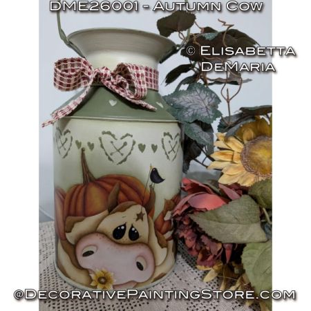Autumn Cow Painting Pattern - Elisabetta DeMaria
