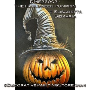 The Halloween Pumpkin Color Pencil Painting Pattern PDF DOWNLOAD - Elisabetta DeMaria