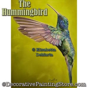 The Hummingbird Color Pencil Painting Pattern PDF DOWNLOAD - Elisabetta DeMaria