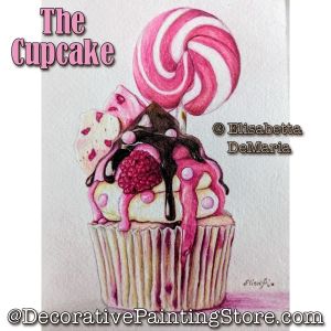 The Cupcake Color Pencil Painting Pattern PDF DOWNLOAD - Elisabetta DeMaria
