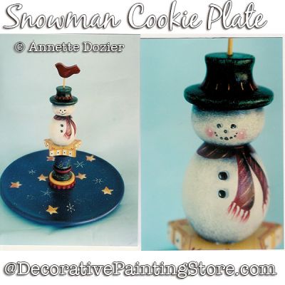 Snowman Cookie Plate PDF DOWNLOAD - Annette Dozier