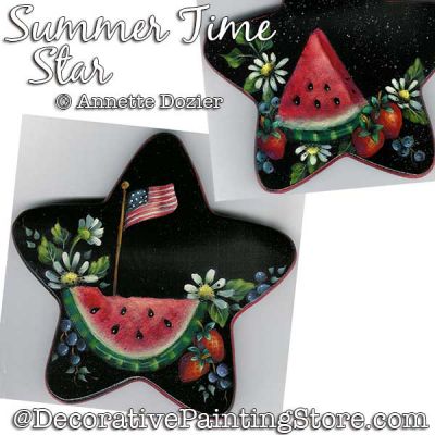 Summer Time Star Painting Pattern PDF DOWNLOAD - Annette Dozier