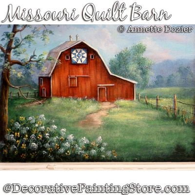 Missouri Quilt Barn Painting Pattern PDF DOWNLOAD - Annette Dozier