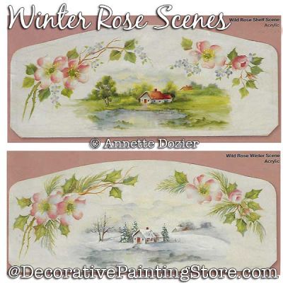 Wild Rose Scenes Painting Pattern PDF DOWNLOAD - Annette Dozier