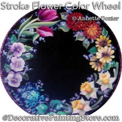 Stroke Flower Color Wheel Painting Pattern PDF DOWNLOAD - Annette Dozier