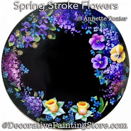 Spring Stroke Flowers Painting Pattern PDF DOWNLOAD - Annette Dozier