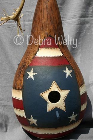 Patriotic Birdhouse Gourd e-Pattern DOWNLOAD