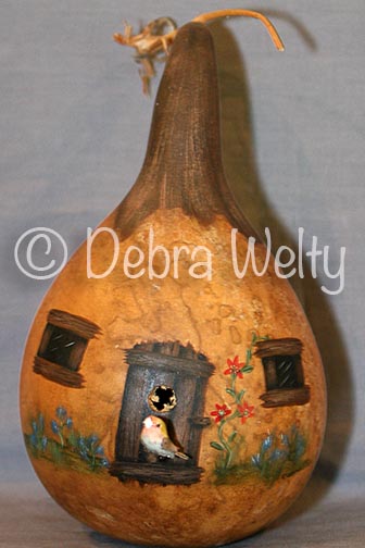 Tikki Hut Birdhouse Gourd e-Pattern DOWNLOAD