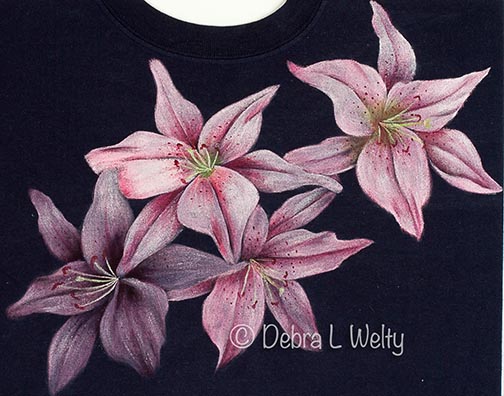 Pink Lilies Pattern DOWNLOAD