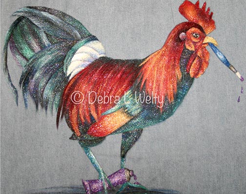 Rooster Fabric e-Pattern DOWNLOAD