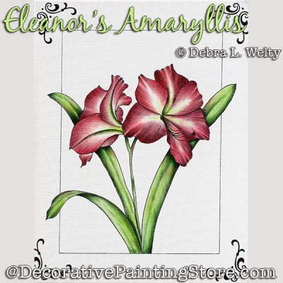 Amaryllis Painting Pattern DOWNLOAD - Debra Welty
