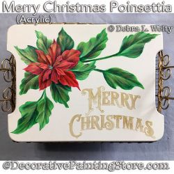 Merry Christmas Poinsettia (Acrylics) DOWNLOAD - Debra Welty