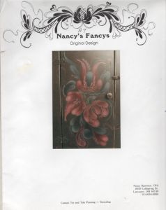 Blended Penn Dutch Stroke Corner Cabinet Painting Pattern by Mail - Nancy Bateman