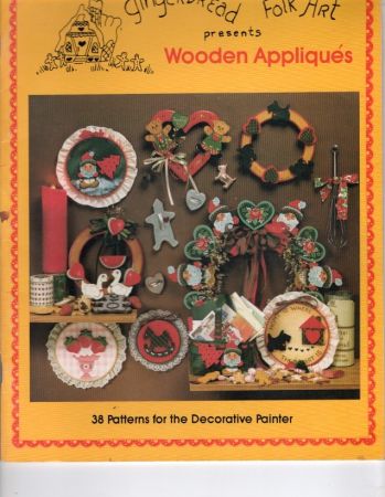 Gingerbread Folk Art Presents Wooden Appliques