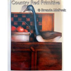 Country Red Primitive Pattern by Brenda McPeek BY MAIL