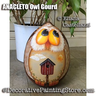 Anacleto Owl Gourd ePattern - Eliana Castellazzi - PDF DOWNLOAD