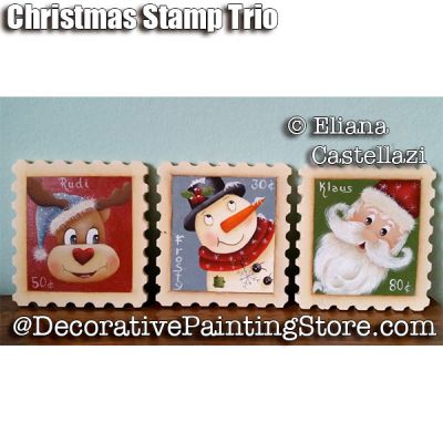 Christmas Stamp Trio ePattern - Eliana Castellazzi - PDF DOWNLOAD