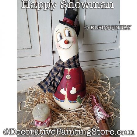 Happy Snowman Gourd Download - Eliana Castellazzi