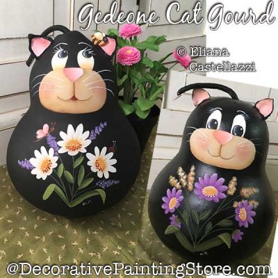 Gedeone Cat Gnome Gourd Painting Pattern PDF Download - Eliana Castellazzi