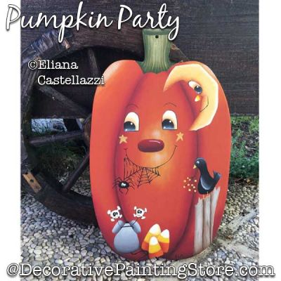 Pumpkin Party Painting Pattern PDF Download - Eliana Castellazzi
