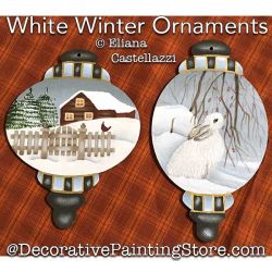 White Winter Painting Pattern PDF Download - Eliana Castellazzi