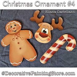 Christmas Ornaments 4 Painting Pattern PDF Download - Eliana Castellazzi